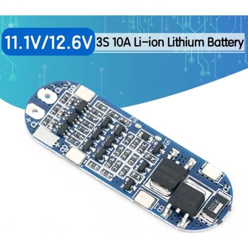 3S 10A Li-ion Lithium Battery 18650 Charger Protection Board 11.1V 12.6V