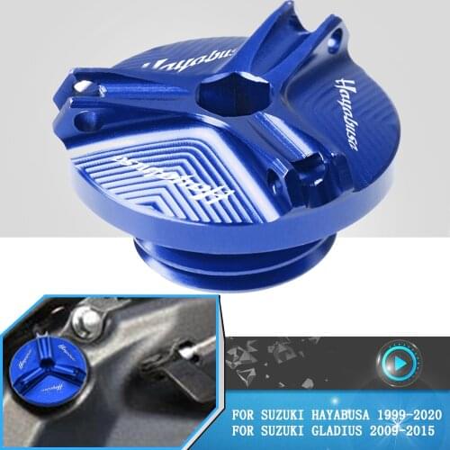 FOR SUZUKI GLADIUS HAYABUSA 1999-2020 2019 Motorcycle Accessories Engine Oil Cup Plug Cover Motocross CNCAluminum Oil Filler Cap