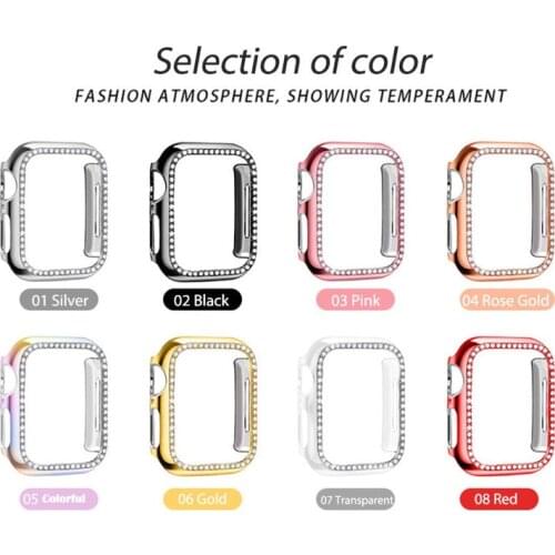 Diamond Bumper Protective Case for Apple Watch Cover Series 5 4 3 2 1 38mm 42mm Cover for Iwatch 40mm 44mm Watch Frame Shell