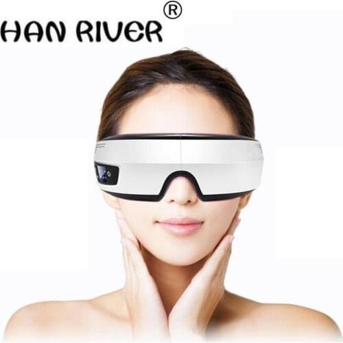 Electric Air pressure Eye massager with mp3 functions.Wireless vibration eye magnetic far-infrared heating.Usb eye care glasses