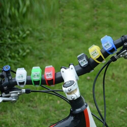Silicone LED Bicycle Lights Front Handlebar Light Waterproof Safety Warning Rear Back Lamps Cycling Taillight with Battery