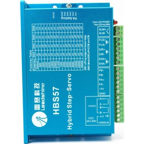 HBS57 Hybrid Servo Drive with 57 Series Closed-Loop Motor Current: 7A Subdivision Range: 200~51200ppr
