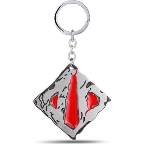 HSIC Online Game Around Wholesale New DOTA2 Flag keychain Dota 2 Metal Alloy Key chain Souvenirs For Men Women HC10511
