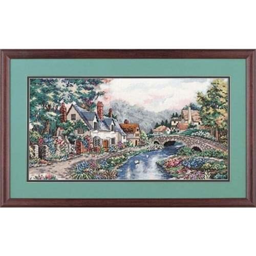 14/22/25ct Counted Cross Stitch Kit Valley of the River Beck village landscape scenery DIM-03753