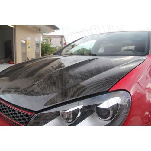 Carbon Fiber Front Engine Hood Air Vent Cover for Volkswagen VW Golf 6 VI MK6 GTI R20 2010-2013 FRP Bonnet Cap Car Styling