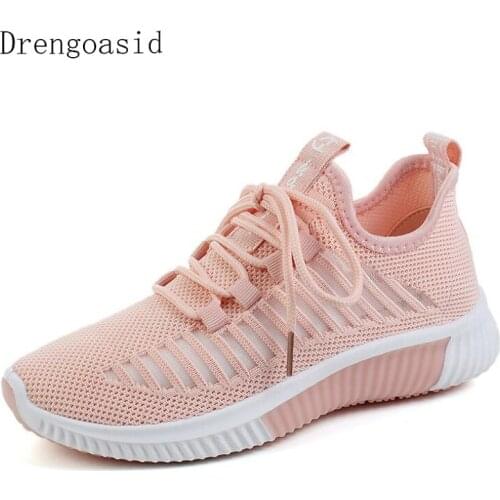 2019 Light Weight Women Breathable Running Shoes Outdoor Jogging Walking Lightweight Shoes Comfortable Outdoor Walking Sneakers