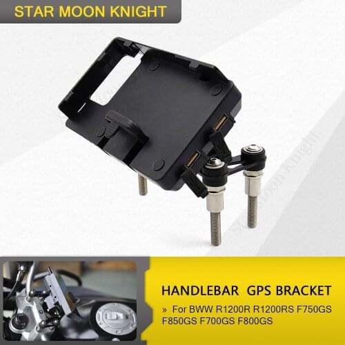 Motorcycle Handlebar Stand Holder Phone Mobile Phone GPS Plate fron Bracket For BWW R1200R R1200RS F750GS F850GS F700GS F800GS