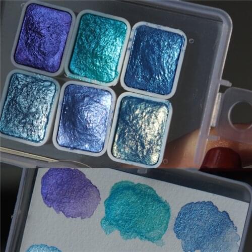 1 Set Watercolor Nail Gel Polish Pigment Solid Pearl Shimmer Paint Mirror Nail Art Glitter Solid Paint Painting Decor Manicure