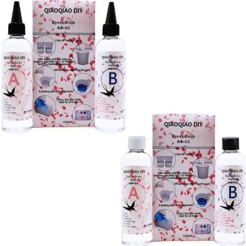 8 Ounce Quick Curing AB Epoxy Resin 1:1 Kit Clear Hard Epoxy Resin Mold Casting Jewelry Making Tools
