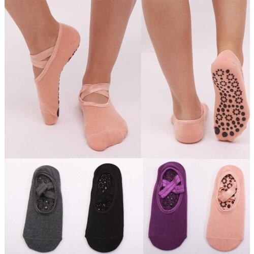 Fashion Women Cotton Socks Non Slip Skid Ballet Dancing Soft Summer Ladies Girls Sock Slippers