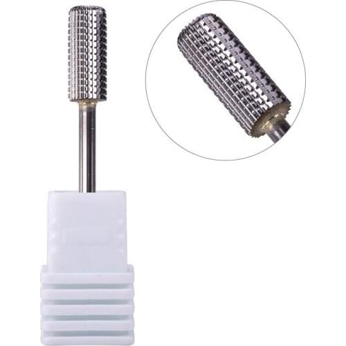 New 5 in 1 Barrel Carbide Nail Drill Bit With Cut 3/32" Two-Way Nail Bit Milling Cutter For Manicure Drill Accessories Tool