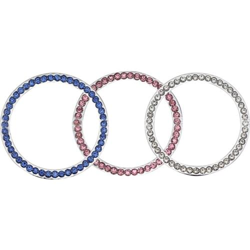 New Auto Car Shinning Decorative Accessories Automobiles Start Switch Button Decorative Ring Circle Trim