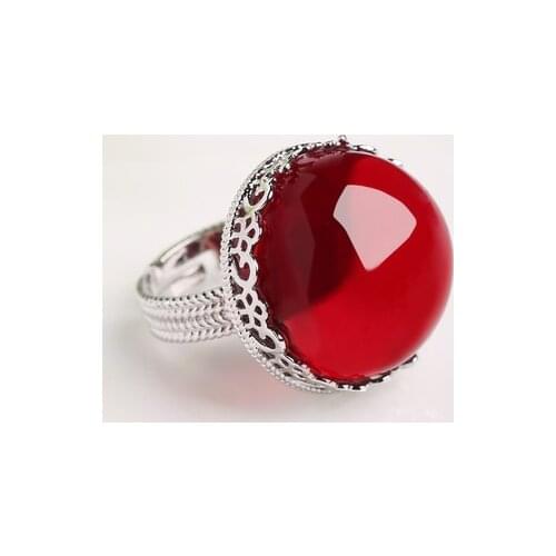 Charming Silver Jewelry tibet silver Ambers beeswax Ring Handmade Fine Jewelry Vintage Rings 006