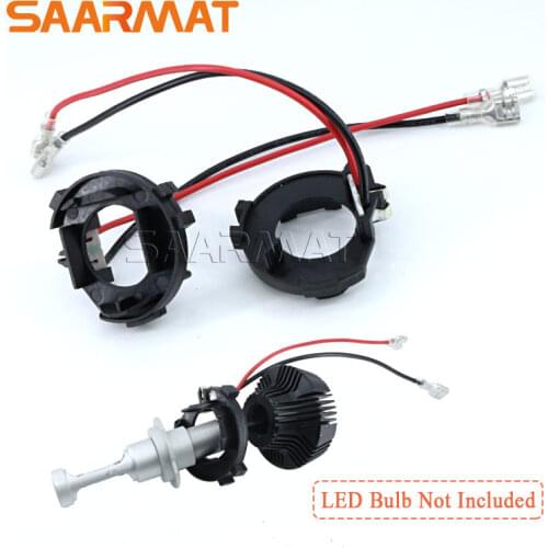 Pair H7 LED Bulb Clip Retainer Adapter Base Holder For Headlight Car Head Light headlamp socket For VW Golf 7