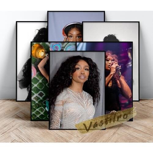 Sza Hot Singer Poster, Music Star Wall Art, Woman Portrait Wall Picture, Living Room Bedroom Wall Stickers, Fans Collect Prints