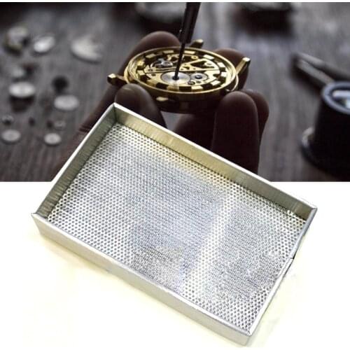 Watch Parts Storage Drying Tray Aluminum Frame Steel Dryer Mesh Plate For Cleaning And Drying Small Part Repair Tool