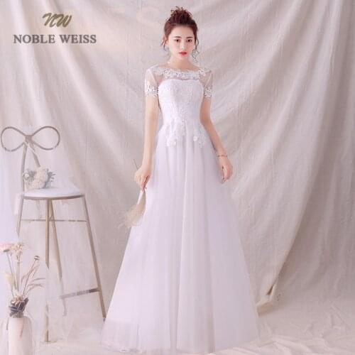 Wedding Dress O-Neck Floor-Length A-Line Appliques Wedding Dresses Beach Wedding Dress