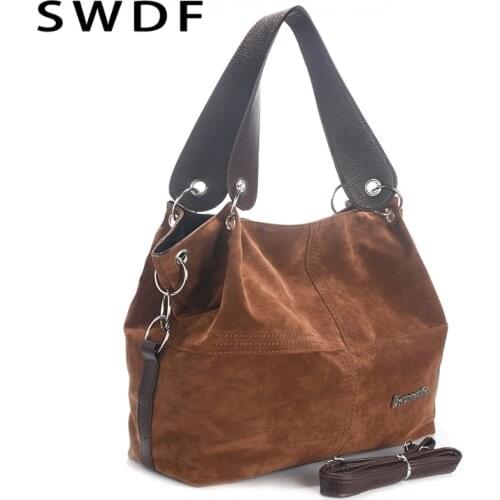 SWDF New Brand handbag female large totes high quality ladies shoulder messenger top-handle bags soft corduroy vintage tote bag