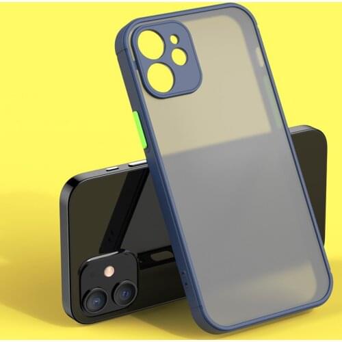 Ultra Thin Transparent Matte Phone Case For iPhone 11 12 Pro Max X XR XS Max Luxury Silicone Matte Shockproof Hard PC Phone Case