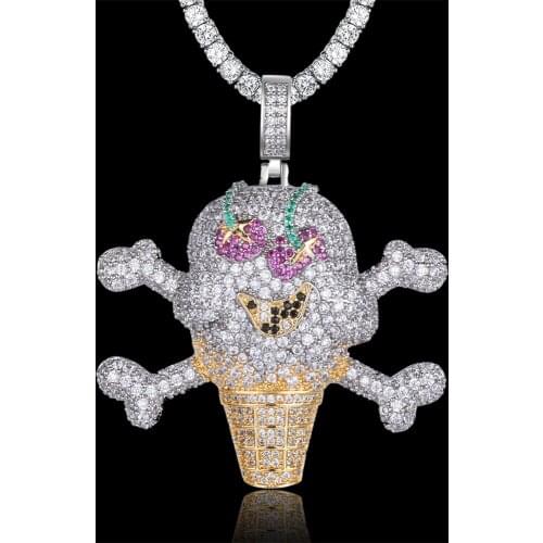 100% Micro Zircon Hip Hop 3D Hollow Heart Pendant Necklace For Men Jewelry Gift Party CZ Rapper Jewelry Wholesale Factory Prices