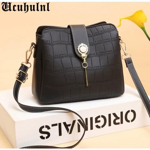 2021 Fashion Female Alligator PU Leather Bucket Handbag Famous Brand Designer Ladys Shoulder Crossbody Bags Womens Handbags