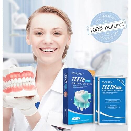 28PCS Teeth Whitening Dry Paste Bleaching Teeth Oral Care Adhesive Gel High Elastic Whitening Tape Hygienic Toothpaste