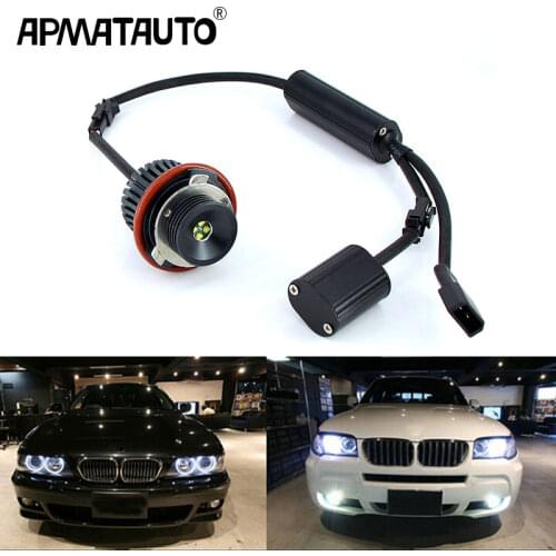 2X Error Free T6 Chips LED Angel Eye Marker Lights Bulbs For BMW E39 E53 E60 E61 E63 E64 E65 E66 E87 525i 530i 545i M5