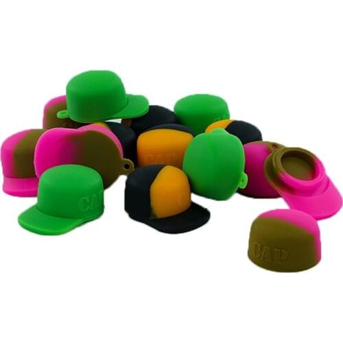 5pcs 3ml Silicone Container Wax Ointment Storage Box Cap Design Creative Silicone Storage Container Smoking Accessories Home Use