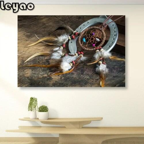 5d Diamond Painting Full square round Drill dream catcher New Arrival Diamond Embroidery Feather Decorations For Home
