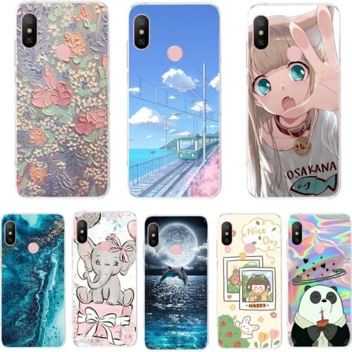 Silicone Phone Case for Xiaomi MI A2 Lite Case Cartoon Soft TPU Back Cover Phone Shell for Xiomi MI A2 MiA2 LITE Bumper