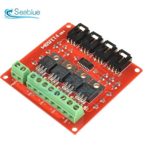 Four Channel 4 Route MOSFET Button IRF540 V4.0+ MOSFET Switch Module For Arduino DC Motor Drive Dmimmer Relay Board