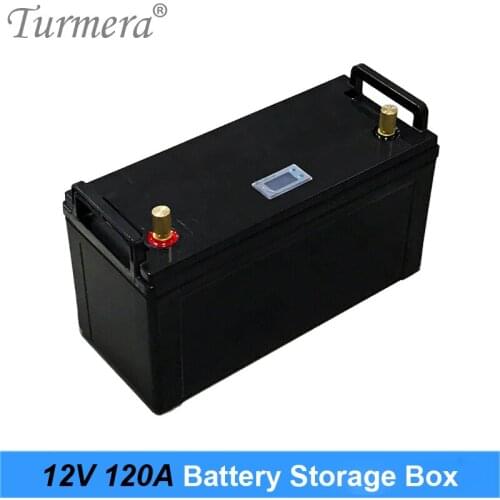Turmera 12V 120Ah Battery Storage Box Indicator for 3.2V Lifepo4 Batteries Assemble to Solar Panel or Uninterrupted Power Supply