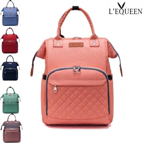LEQUEEN Brand Diaper Stroller Bag Backpack Mommy Large Capacity Baby Bag Fou Mom Baby Care Waterproof Outdoor Travel Diaper Bag