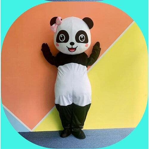Mascoct Panda Cartoon Costume People Costume Adult Costume Halloween Carnival Fancy Party cartoon Apparel Cosplay Costumes