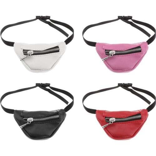 Fashion PU Leather Fanny Pack Belt Bags Wallet for 1/3 BJD Dolls Accessory