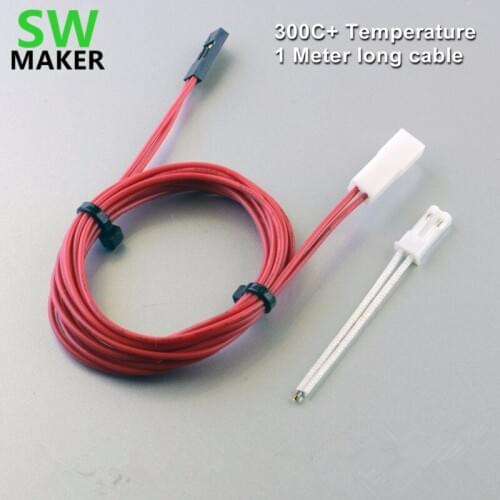 SWMAKER 2pcs*Modular Semitec 104GT-2 NTC 100K RepRap 3D Printer Extruder Hotend Thermistor