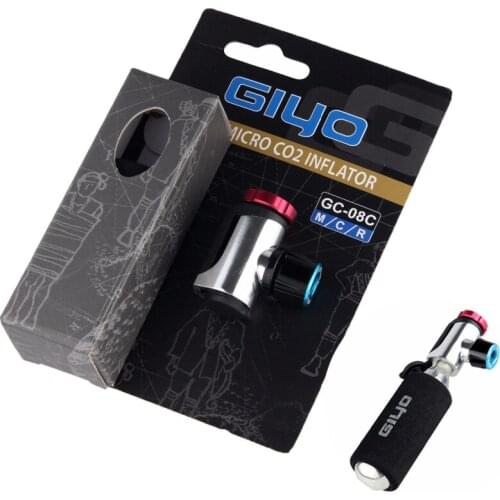 GIYO Co2 Pump For Bicycle Schrader Presta Adapter Bike Pump Co2 Inflator Aluminum Tire Tube Mini Hand Bicycle Pumps