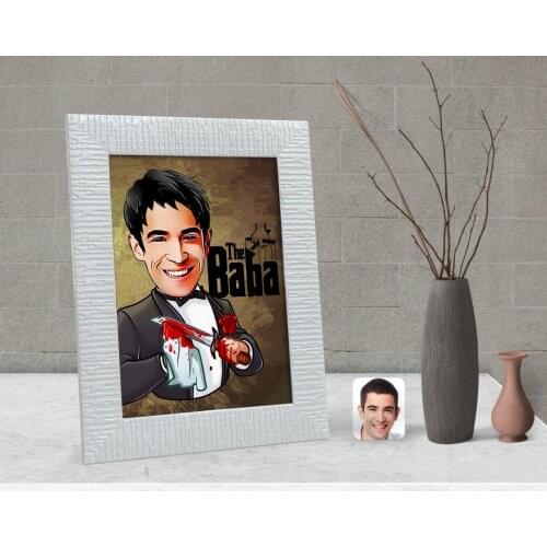 Personalized Custom Godfather Godfather Caricature Of Decorative Çerçeve-6 Special Design Friends Lovers Gift Beautiful Memories Office decoration