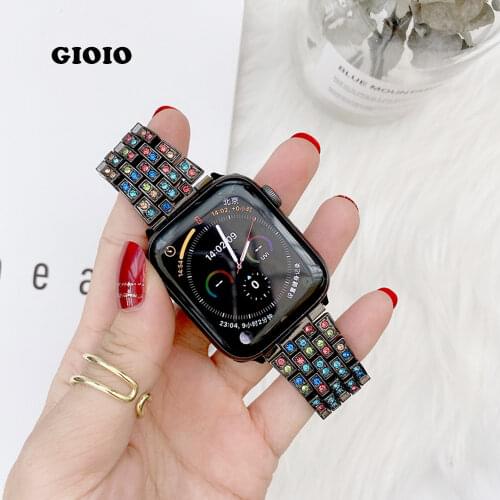 Diamond Strap for Apple Watch Band 38mm 42mm Series 6 5 4 3 2 1 SE Women Watch Band for iWatch 44mm 40mm Women Bracelet Bands