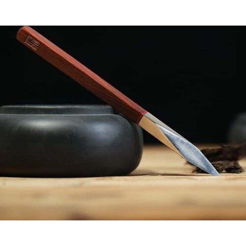 Handmade rhombic stainless steel Awl Pu'er tea knife Business gifts