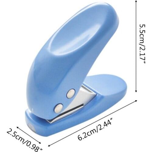 Handheld Single Hole Puncher Single Ring Puncher 10 Sheets Capacity with Confetti Storage Box for Home School Office