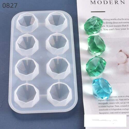 DIY Crystal Epoxy Mold Multilateral Eight Diamond Ice Tray Transparent Creative Handmade Mold