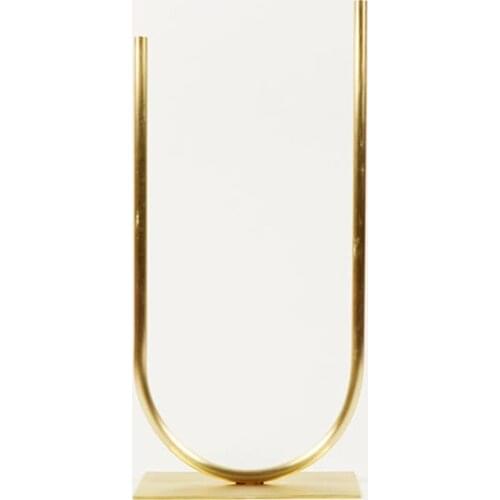 Nordic Decorative Furniture Brass Vase Kitchen Table Decoration Bedroom Dressing Table Ornament Illustration Bottle Decorate