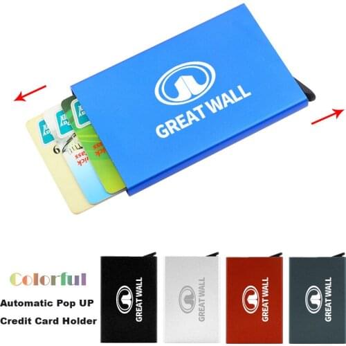 Smart Wallet Thin ID Card RFID Anti-theft Case Automatically Metal Bank Credit Card Case For Great Wall Haval Hover H3 H5
