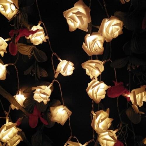 1.9M 9 led Rose Flower LED String Lights Holiday Lights for Christmas Wedding Garden Party Valentines Day Decoration