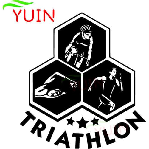 Triathlon Swimming, Cycling, Running, Sports Stickers, Body Decoration, PVC Waterproof and Sunscreen Decals, Customizable Colors