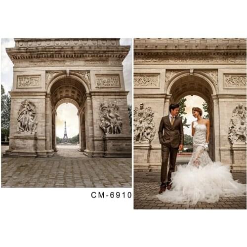 TR Photographic Backdrop 10x10 Great European Building Brick Road Backdrop for Wedding Shoot Real Professional Vinyl Backgrounds