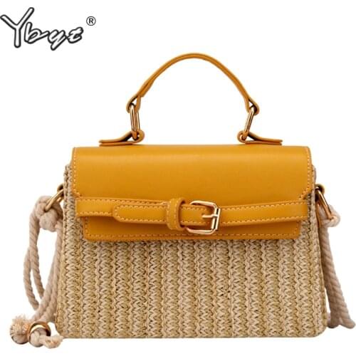 YBYT summer fashion straw women beach bag summer new high quality women designer handbag travel female shoulder crossbody bag