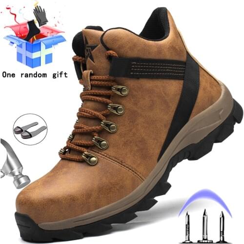 Winter Boots Men Safety Shoes Indestructible Work Shoes Puncture-Proof Work Sneakers Male Steel Toe Shoes Work Safety Boots 2020