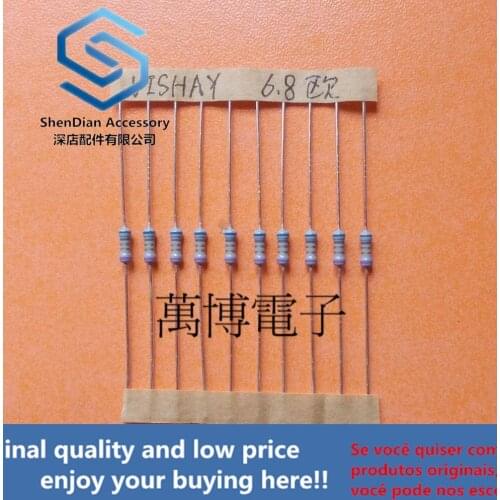10pcs only orginal new can resistance 1/4W 0.25W 6.8 ohm 6.8R